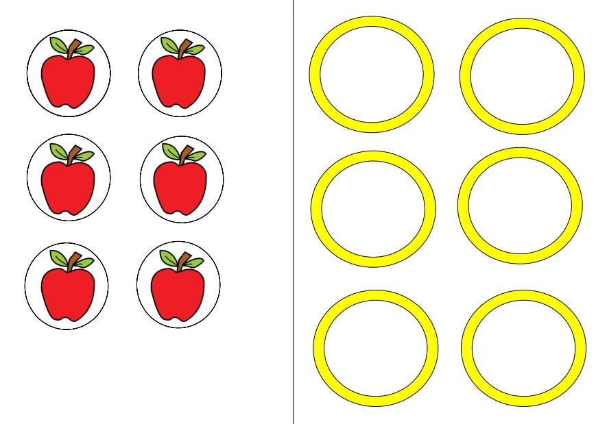 aufgabenmappe apfel • Aufgabenmappe 1:1-Zuordnung Apfel auf Teller