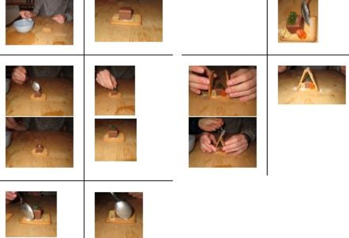 bildanleitung fuer keks krippe • Bildanleitung - Wir bauen eine Krippe aus Keksen