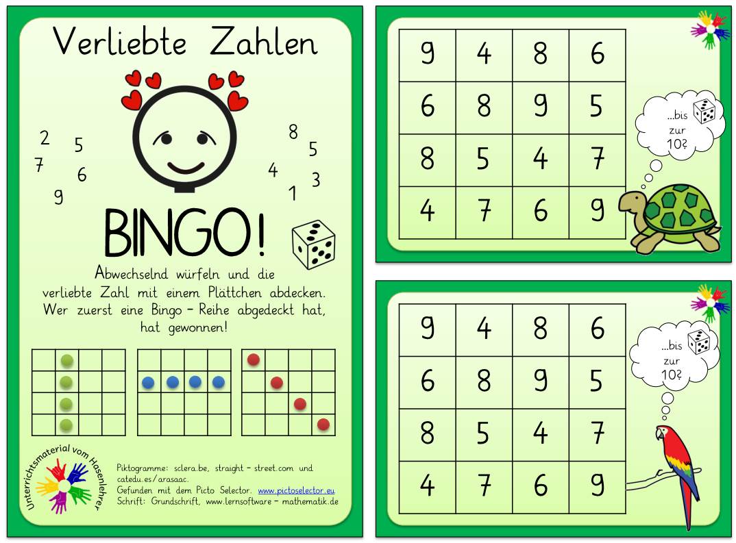bingo verliebte zahlen • Verliebte Zahlen - Bingo!