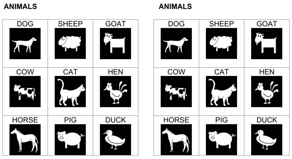 farm animals • Tier-Bingo
