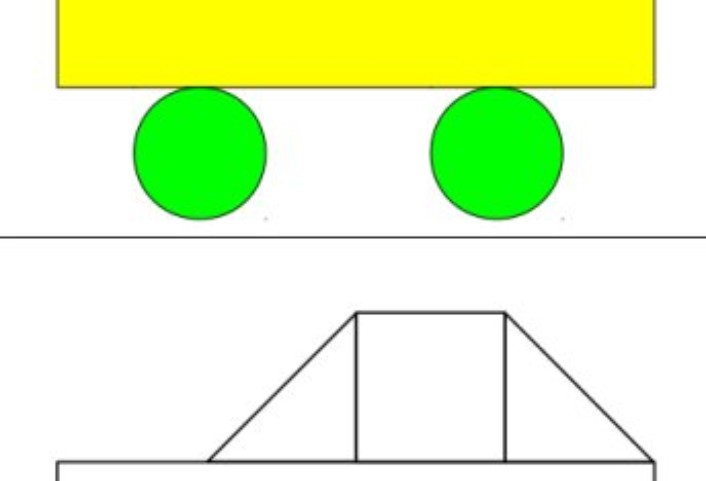 formen zuordnen • 1-zu-1-Zuordnung der Formen Kreis, Dreieck, Viereck