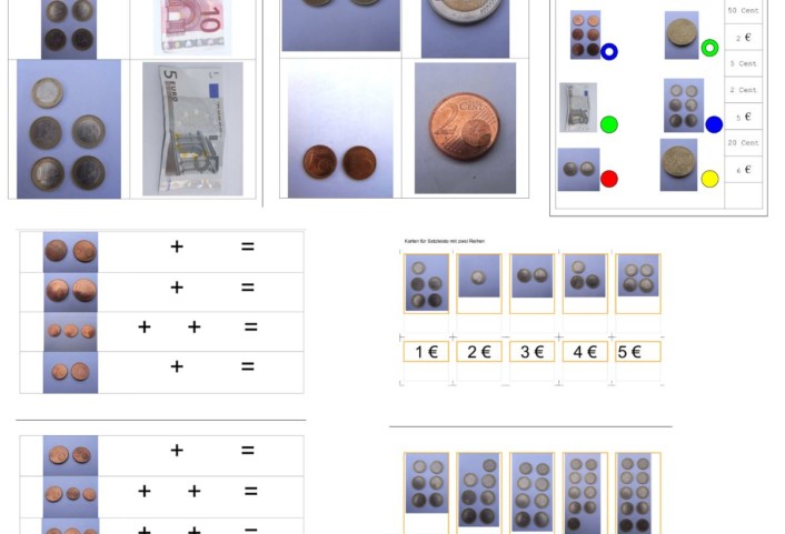 freiarbeit euro cent &bull; Euro und Cent kennenlernen