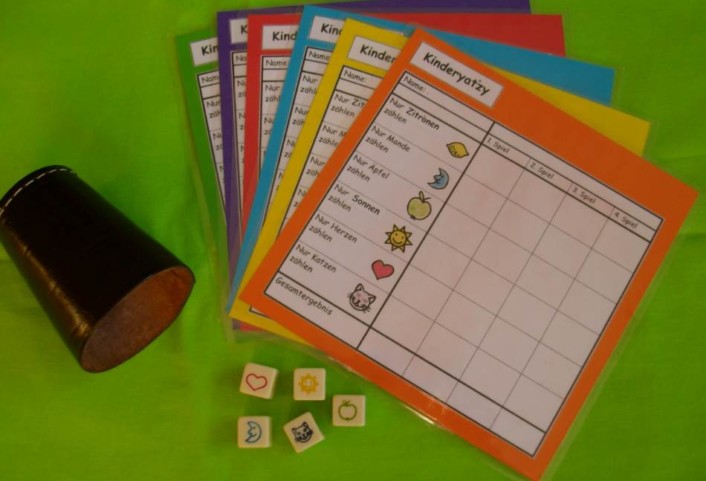 kinderyatzy • Kinderyatzy mit Symbolen und Punktewürfel