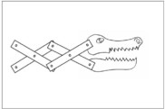 krokodil • Bildanleitung - Krokodil aus Holz