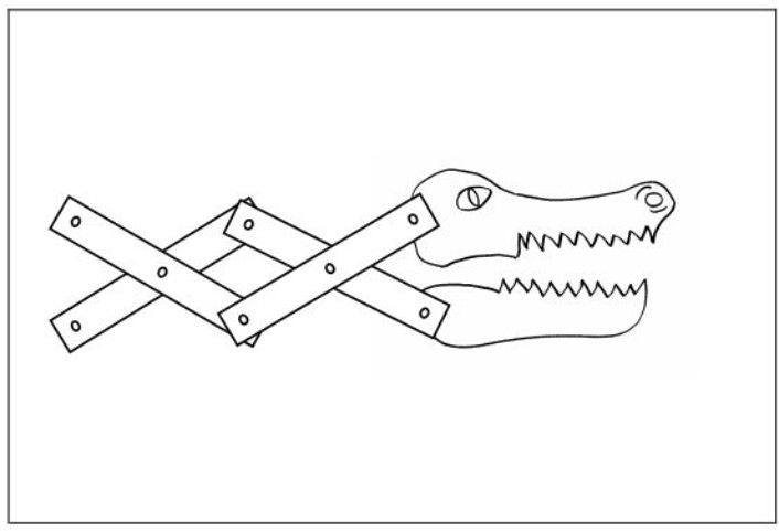 krokodil • Bildanleitung - Krokodil aus Holz