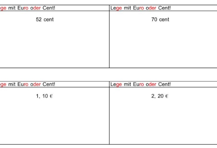 lege mit euro cent • Lege mit Euro und Cent