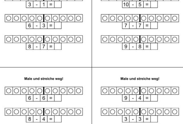 subtraktion zr 10 • Subtraktion im ZR bis 10