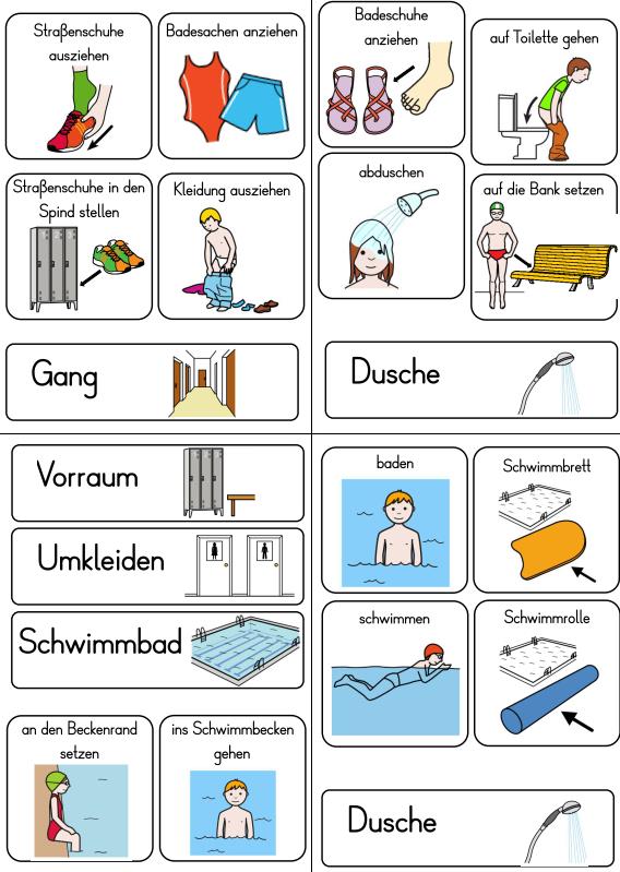 symbolkarten schwimmunterricht • Symbolkarten für den Schwimmunterricht