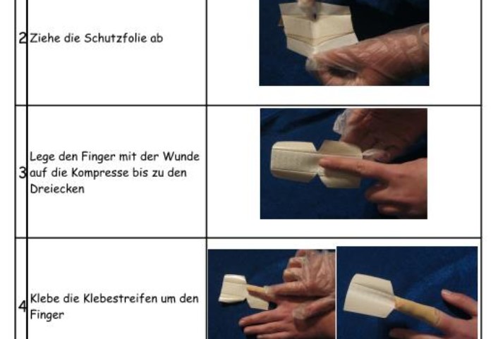 tabelle fingerkuppenpflaster • Das Fingerkuppenpflaster