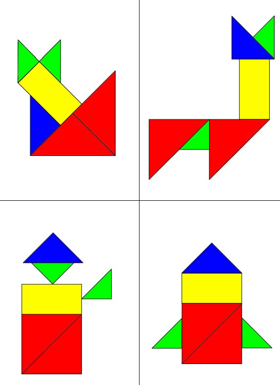 vorlagen tangram • Vorlagen Mini-Tangram