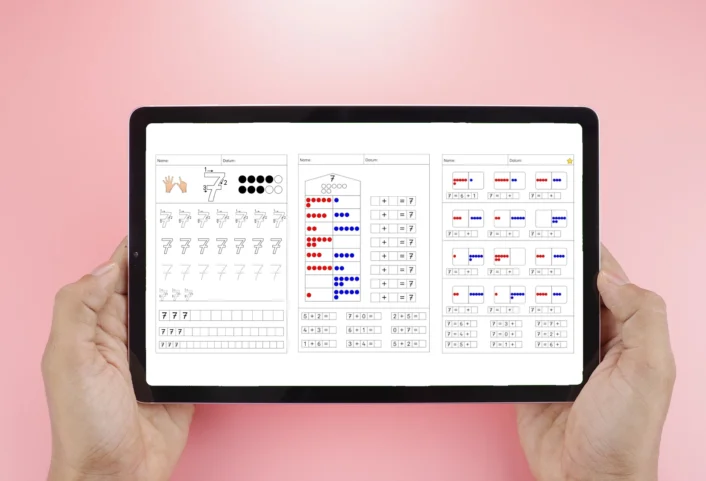 mathe zr 7 plus 1 • Zerlegen, Ergänzen, Plus für die Zahlen 6-9