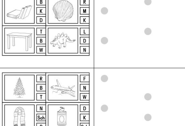 anlaute klammerkarten sw • Anlautkarten