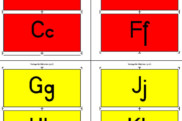 buchstabenhaeuser ohne bilder • Farbige Buchstabenkarten für Buchstabenhäuser