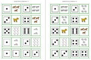 domino zr 1 6 • Domino - Haustier mit Würfelbildern