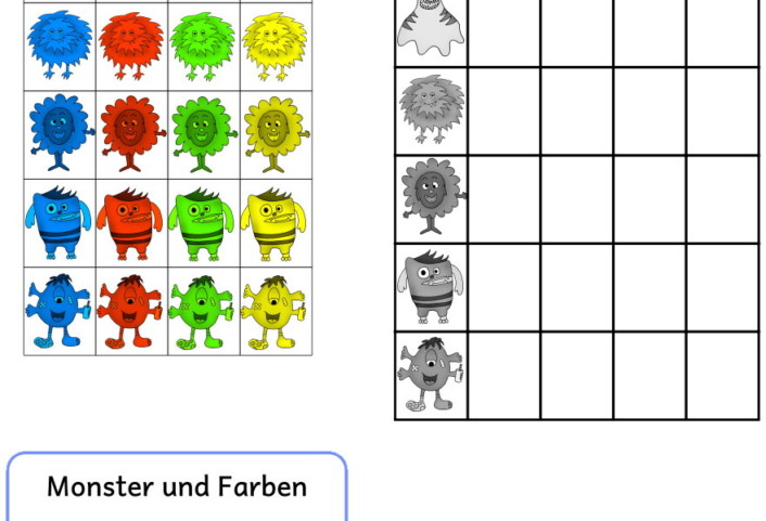 aufgabenmappe monster und farben • Aufgabenmappe - Monster und Farben