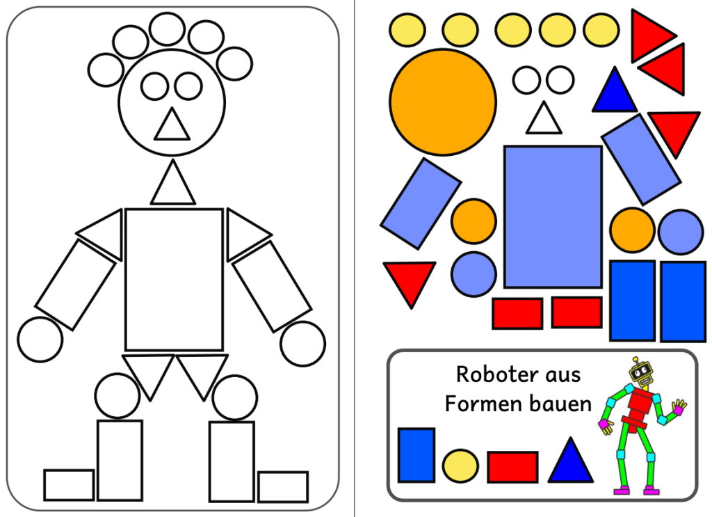 aufgabenmappe roboter aus formen bauen • Aufgabenmappe - Roboter aus Formen bauen