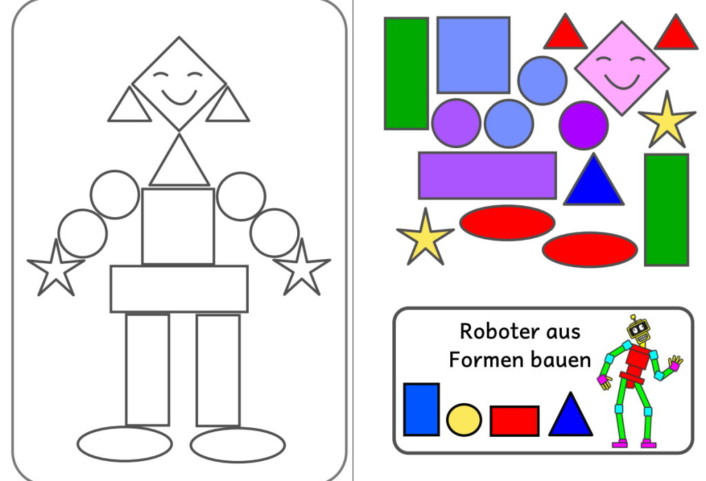 aufgabenmappe roboter aus formen bauen 2 • Aufgabenmappe – Roboter aus Formen bauen - 2