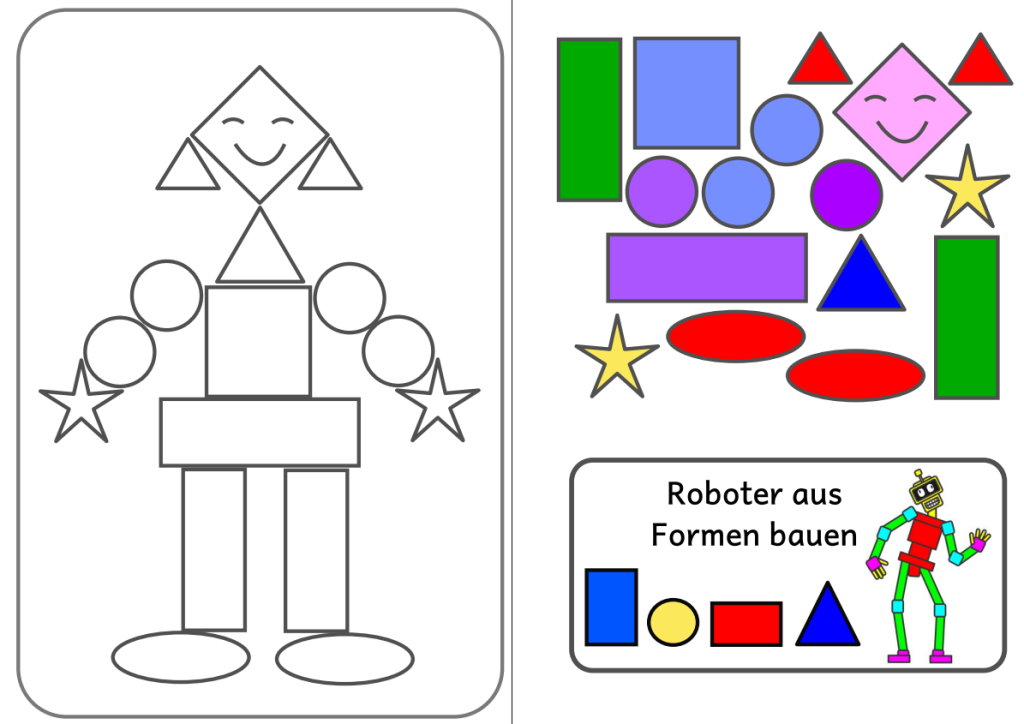 aufgabenmappe roboter aus formen bauen 2 • Aufgabenmappe – Roboter aus Formen bauen - 2