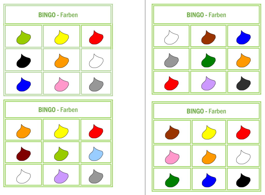 farben bingo • Bingo - Farben