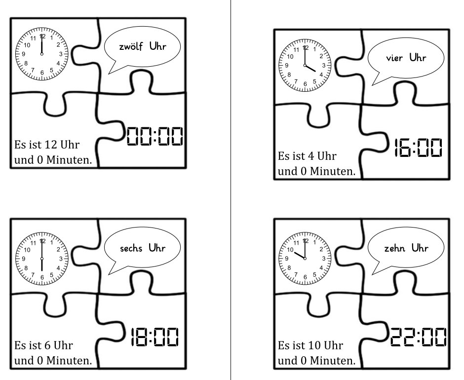 ganze stunden puzzle • ganze Stunden - Puzzle
