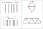 dreiecke eistaebchen • Dreiecksfiguren aus Eisstäbchen