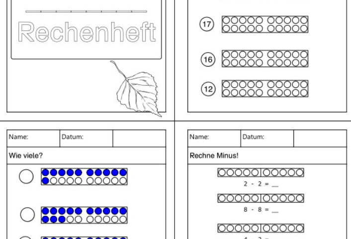 rechenheft subtraktion addition 10 20 &bull; Arbeitsheft Rechnen im ZR20 ohne ZÜ