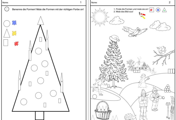 weihnachtsbaum formen • Geometrische Formen im Winter