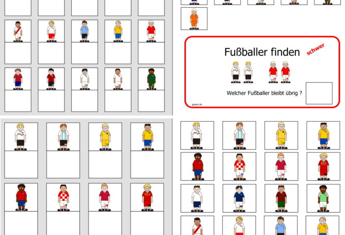 aufgabenmappe fussballer finden &bull; Aufgabenmappe - Fußballer finden