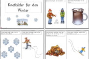 knetbilder fuer den winter • Knetbilder im Winter