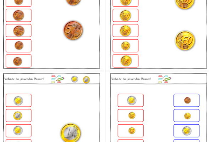 muenzen verbinden &bull; Verbinde die passenden Münzen