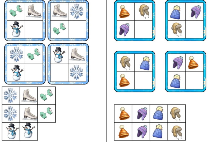 sudoku winter 4 feld • Aufgabenmappe - Winter Sudoku