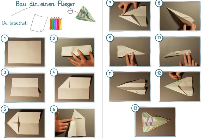 bildanleitung papierflieger • Bildanleitung - Papierflieger bauen