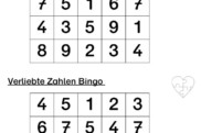 verliebte zahlen bingo • Bingo - Verliebte Zahlen