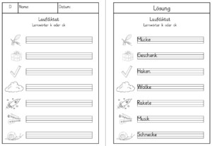 Laufdiktat Lernwörter • Gpaed.de