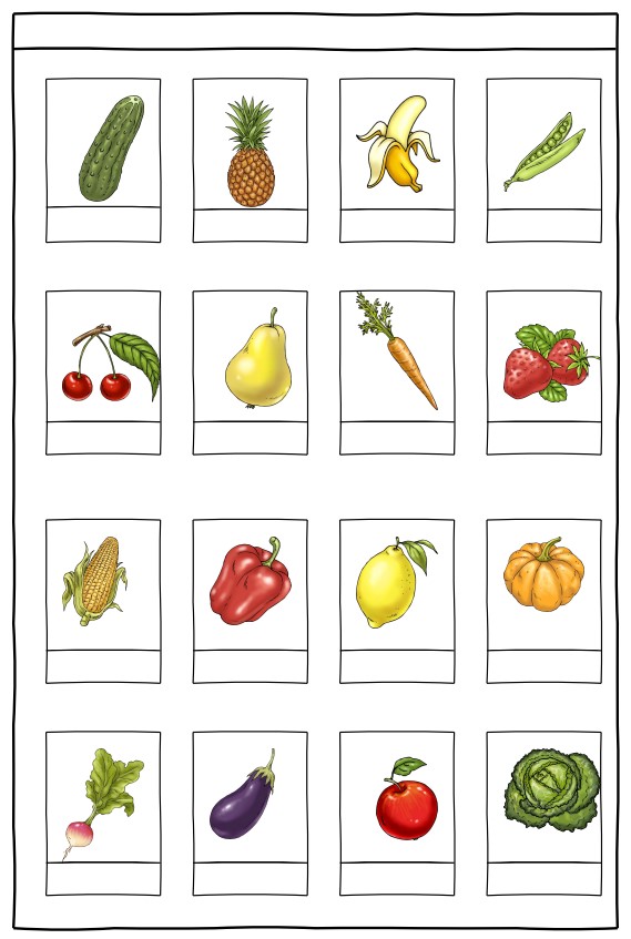 sliben klatschen obst und gemuese • Silben klatschen - Obst und Gemüse