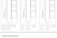 thermometer klein und grossbuchstaben • Thermometer - Bastelvorlage
