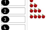 aufgabenmappe menge 1 4 • Aufgabenmappe mit Äpfeln ZR 4