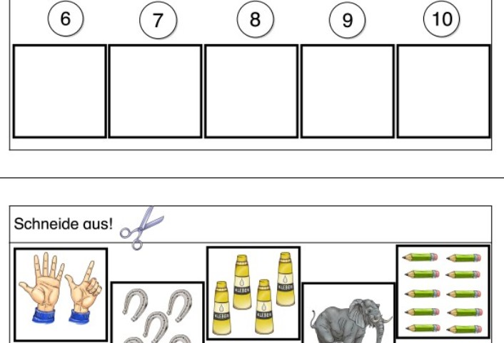 mengen ausschneiden zuordnen &bull; Mengen ausschneiden und zuordnen