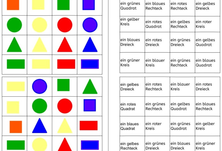 bingo geometrische formen • Bingo - geometrische Formen