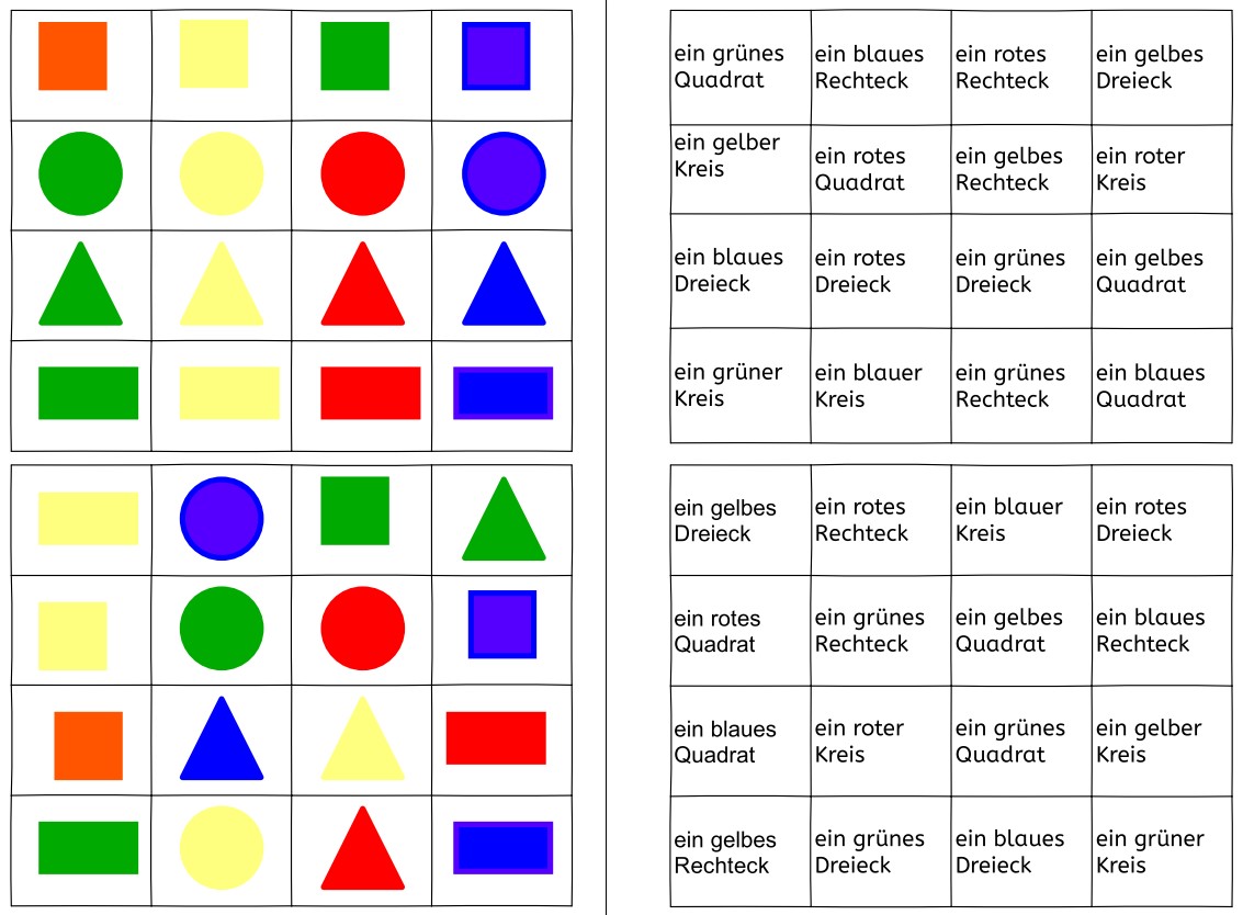 bingo geometrische formen • Bingo - geometrische Formen