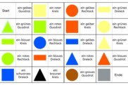 domino geometrische formen und farben • Domino - Geometrische Formen