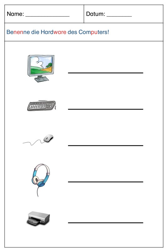 hardware benennen • Beschreibbare PDF - Hardware benennen