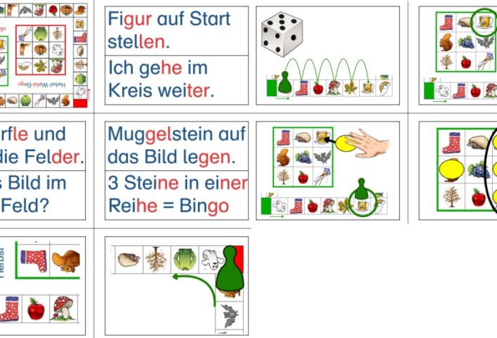 herbst wuerfel bingo &bull; Herbst Würfel Bingo