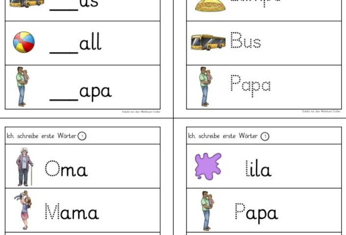 ab erste woerter schreiben anlaute &bull; Erste Anlaute und Wörter schreiben