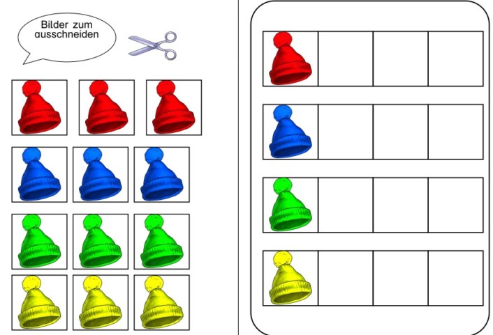 aufgabenmappe muetze &bull; Aufgabenmappe Mützen