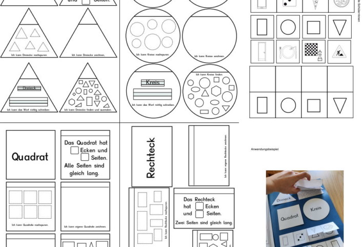 faltelemente lapbook geometrische formen • Faltelemente Lapbook zu Geometrischen Formen
