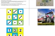 mathepuzzle zr3 traktor • Würfelbilder und Farben zuordnen
