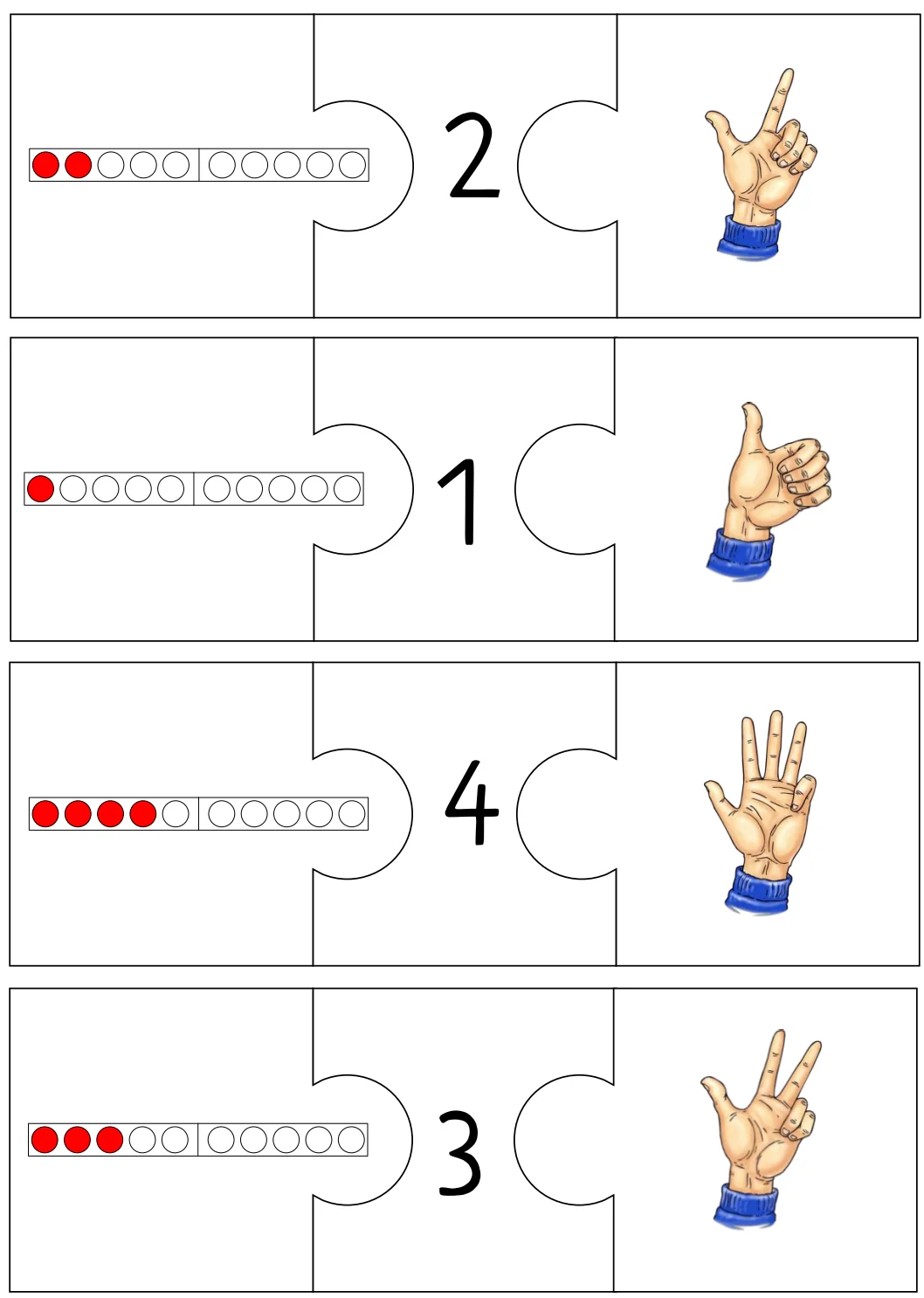 zr5 mengendarstellungen puzzle • ZR 5 Mengendarstellungen zum Puzzeln