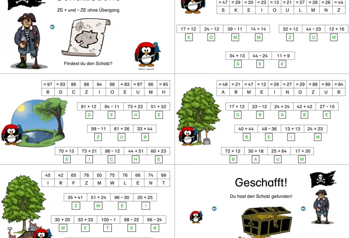 wsc go schatzsuche ze plus minus ze • Schatzsuche - Worksheet Go!