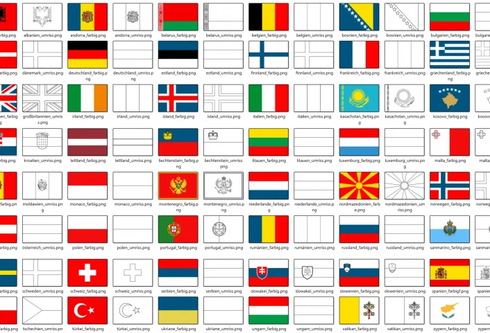 flaggen europaeischer laender • Flaggen der europäischen Länder